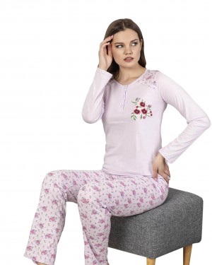 Turkish Women Pajamas, Long Sleeve Pajamas, Casual PJS
