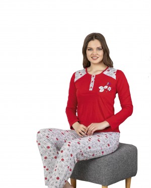 Turkish Women Pajamas, Long Sleeve Pajamas, Casual PJS