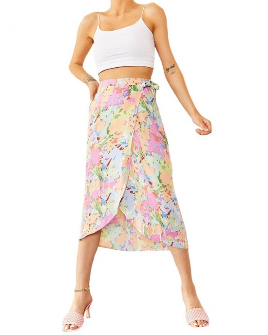 Women's High Waist Long Skirt, Lightweight and Sleek Skirt