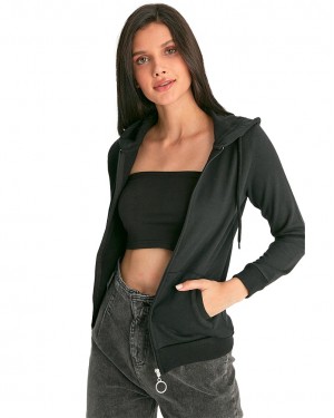 Casual Tops Loose Sweatshirt with Pocket, Womens Zip Up Hoodies Jacket, Women's Pullover Hoodie