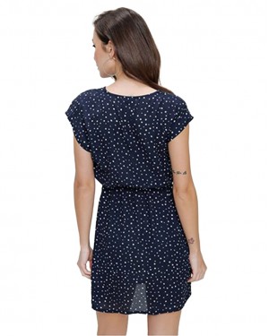 فستان تركي كاجوال قصير, أسود منقط, روب فضفاض, قبة مستديرة فستان تركي كاجوال قصير, أسود منقط, روب فضفاض, قبة مستديرة