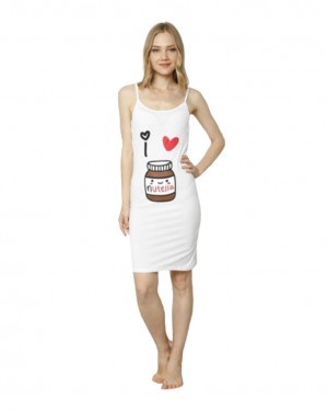 Full Slip Dress for Women Spaghetti Strap Under Cami Slit Soft Sleeveless Nightgowns, White Color Full Slip Dress for Women Spaghetti Strap Under Cami Slit Soft Sleeveless Nightgowns, White Color