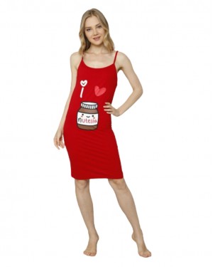 Full Slip Dress for Women Spaghetti Strap Under Cami Slit Soft Sleeveless Nightgowns, Red Color Full Slip Dress for Women Spaghetti Strap Under Cami Slit Soft Sleeveless Nightgowns, Red Color