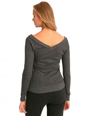 V Neck Blouse Top, Casual Long Sleeve Shirt, Turkish Sweatshirt for Women