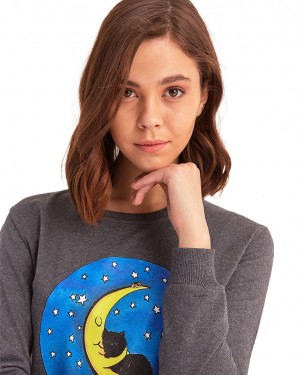 بلوزة نسائية, فانيلة تركية نسائية, قبة دائرية, موديل جديد تركي, لون رمادي