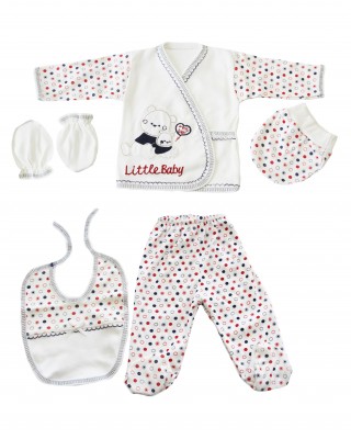 مجموعة ملابس أطفال تركية - 5 قطع من الملابس الحديثة لحديثي الولادة مصنوعة من 100% قطن