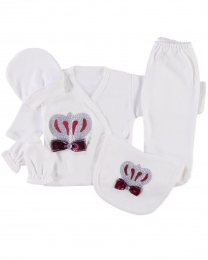 Türk Bebek Giysi Seti, 5 Parçalı Yeni Doğan Pamuklu Kıyafet, Şık Bebek Giyimi Türk Bebek Giysi Seti, 5 Parçalı Yeni Doğan Pamuklu Kıyafet, Şık Bebek Giyimi