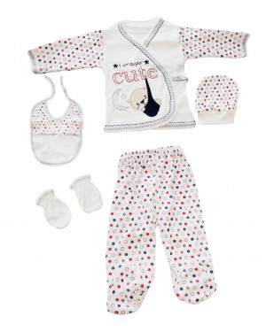 Bebek Yeni Doğan Seti, Hastane Çıkış Seti, Türk Bebek Kıyafet Seti – 5 Parça, %100 Pamuk Yeni Doğan Kıyafeti Bebek Yeni Doğan Seti, Hastane Çıkış Seti, Türk Bebek Kıyafet Seti – 5 Parça, %100 Pamuk Yeni Doğan Kıyafeti