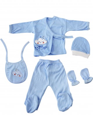 Newborn Clothes, Turkish Baby Clothes Set – 5-Piece Newborn Cotton Outfit Collection