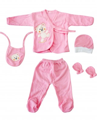 Turkish Baby Clothes Set, 5-Piece Newborn Outfit in 100% Cotton