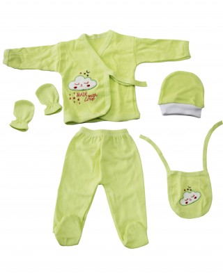 Turkish Baby Clothes Set, Newborn 5-Piece Cotton Clothing Set, 100% Cotton Baby Outfit
