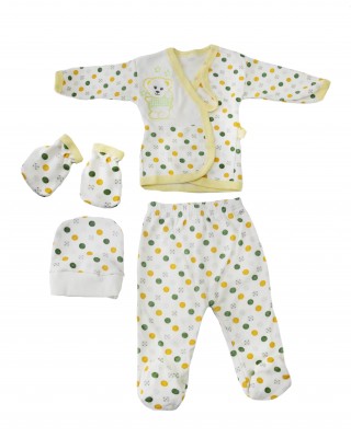 Turkish Baby Clothes Set – 100% Cotton Newborn Clothing Set, 4 Pieces for Boys and Girls