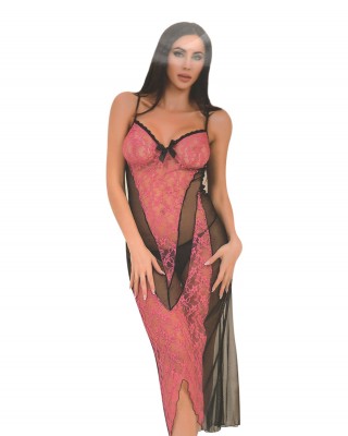 بيبي دول تركي مثير, لانجري بيبي دول طويل, الأسود الشفاف المغري مع الزهري المزركش