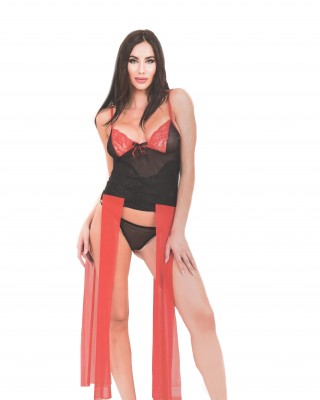 Uzun Seksi Babydoll Gecelik Fantazi Bayan İç Giyim, Flört getiren