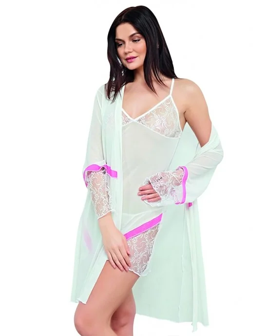 Buy LOOK PLUS Satin Nighty Full Length 2 Pieces Nighty Baby Pink (2 pcs Set  of Nighty Pyjama Top Nighty, wrap Gown ) | Night Wear| Sleep Wear for Women  (Free-Size 28