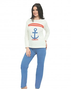 Turkish Long Sleeve Sleepwear Pajama Sets, Nightwear Soft Pjs