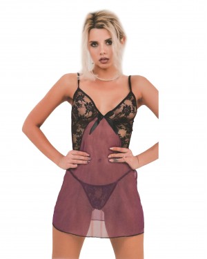Babydoll Sexy Lingerie, Turkish Babydolls, Fantasy Lingerie, The energy of black with the softness of violet
