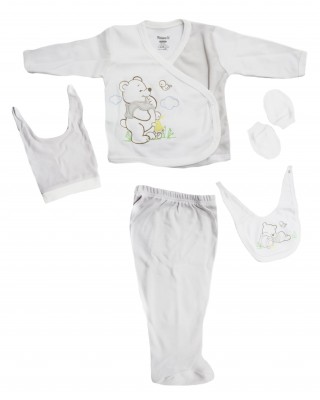 Turkish Baby Clothes Set - 5 Pieces of 100% Cotton Newborn Outfits