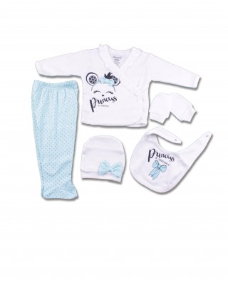 5 Parçalı Türk Bebek Kıyafet Seti | %100 Pamuk Yenidoğan Kıyafeti | Yumuşak ve Şık Bebek Kıyafetleri