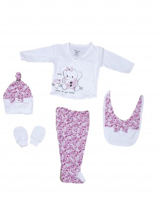Turkish Baby Clothes Set - 5 Pieces of Soft 100% Cotton Newborn Clothing