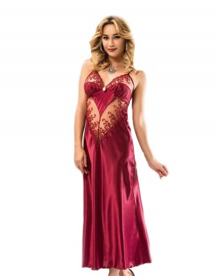 Sexy Long Satin Lingerie Dress, Nightdress Lingerie