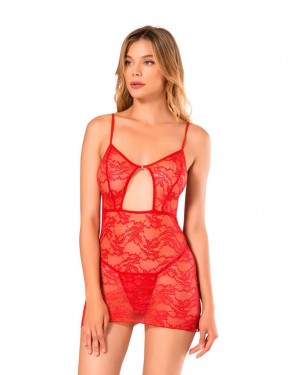 Turn Up the Heat with Red Lace Babydoll Bodysuit - Style Turk Turn Up the Heat with Red Lace Babydoll Bodysuit - Style Turk