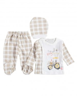 Türk Bebek Giysi Seti – %100 Pamuk 3 Parçalı Bebek Pijama Takımı Yeni Doğanlar İçin Türk Bebek Giysi Seti – %100 Pamuk 3 Parçalı Bebek Pijama Takımı Yeni Doğanlar İçin