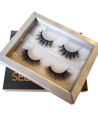 رموش صناعية تركية, زوجين بموديلين لرموش اصطناعية كثيفة مضمنة و منفردة, خفيفة الوزن سهلة الاستخدام, مظهر حقيقي واقعي