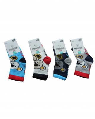 Panda Baby Socks Set, Newborn Socks, Baby Socks, Turkish Cotton Socks, Set of 12 Patterned Socks