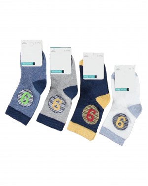 New ViP Baby Socks Set, Newborn Socks, Baby Socks,Turkish Cotton Socks, Set of 12 Patterned Socks
