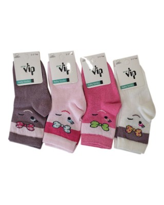 New ViP Baby Socks Set, Newborn Socks, Baby Socks, Turkish Cotton Socks, Set of 12 Patterned Socks