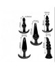 Anal Plug Set of 5 – Premium Multi-Sized TPE Plugs for Beginners to Advanced Users, Black Color