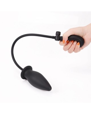 Black Silicone Inflatable Anal Butt Plug – Premium Adjustable and Expandable Anal Plug for All Levels