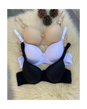 Women's Underwire Padded 3-Piece Bra Set - Comfortable and Stylish Lingerie for Everyday Wear Women's Underwire Padded 3-Piece Bra Set - Comfortable and Stylish Lingerie for Everyday Wear