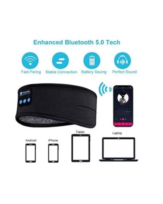 Enjoying عصابة رأس بلوتوث - عصابة رأس رياضية للنوم وموسيقى بلوتوث, سماعات رأس رياضية ستيريو بلوتوث لاسلكي, سماعات أذن للنوم بدون ضغط