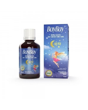 Baybay Night قطرات المليسا الليلية للأطفال, للنوم الهادئ والاسترخاء, 50 مل  Baybay Night قطرات المليسا الليلية للأطفال, للنوم الهادئ والاسترخاء, 50 مل