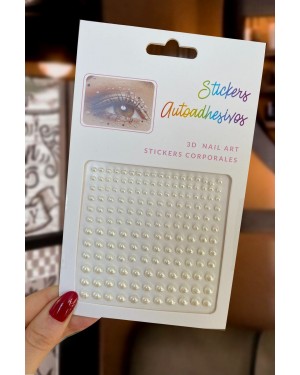 Incili Sticker 150 Parça Saç, Vücut ve Yüz Taşı - Bej Boncuklar Incili Sticker 150 Parça Saç, Vücut ve Yüz Taşı - Bej Boncuklar