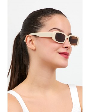 Modalucci Women's Sunglasses, Stylish, Polarized, UV Protection, High-Quality Eyewear, Beige Color, Brown Lens Color Modalucci Women's Sunglasses, Stylish, Polarized, UV Protection, High-Quality Eyewear, Beige Color, Brown Lens Color