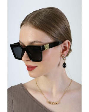 Gold Black Sunglasses for Women, Stylish, Polarized UV Protection Eyewear Gold Black Sunglasses for Women, Stylish, Polarized UV Protection Eyewear