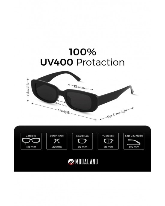 Unisex Sunglasses, Classic Rectangular Shape Black, Fashionable, Stylish, Durable, UV Protection Eyewear