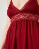 Fantasy Nightdress Lingerie, Sexy Bridal Babydolls, Romantic burgundy lace nightgown