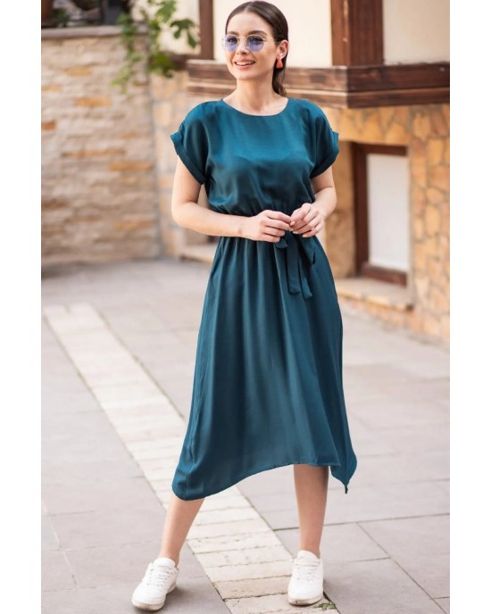 Casual Style Women Dress, Solid Color