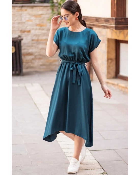 Casual Style Women Dress, Solid Color