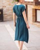 Casual Style Women Dress, Solid Color