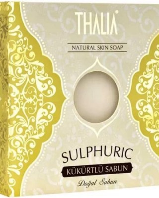 THALIA Sabun, Kükürt Sabunu Cilt Bakımı ve Çil Kaldırma için , Akne ve Sivilce, Hiperpigmentasyon, Egzama ve Sedef Hastalığı, 100g