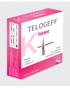 Androgenetic Alopecia Treatment TELOGEFF Tablets For Women, Hair Nutrition, Horsetail Plant Extract, Creatine, L-Cysteine, L-Methionine, Pumpkin extract, Hair Growth, Regrowth of Thinning Hair, Stops Hair Loss, 60 x 750 mg, 45 g