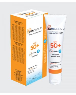 Sundressa Türk Güneş Kremi, Benzersiz IR koruma Güneş Kremi, Güneş Koruma Faktörü SPF 50+, Tüm Cilt Tipleri, Sundressa Güneş Koruyucu Losyon 100ml