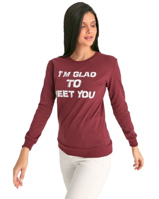 Casual Long Sleeve Shirt, Crewneck Blouse Tops