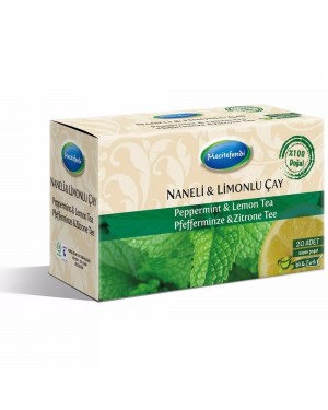 Peppermint and Lemon tea, popular tea in Turkey, 20 Teabag