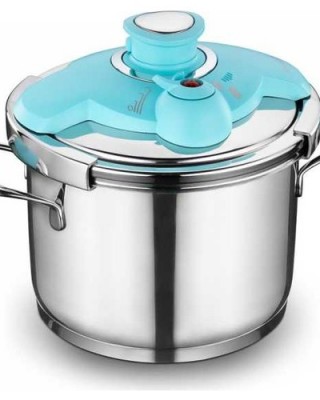 Turkish Pressure Cooker Korkmaz A159-04 Flora, Turkish Pressure Cookers, Pressure Cooker, Luxury Cooking pot, Turkish Cooking Pots, 6 Liters